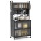Multifunctional Microwave Stand with 5 Tier Storage and LED Lights